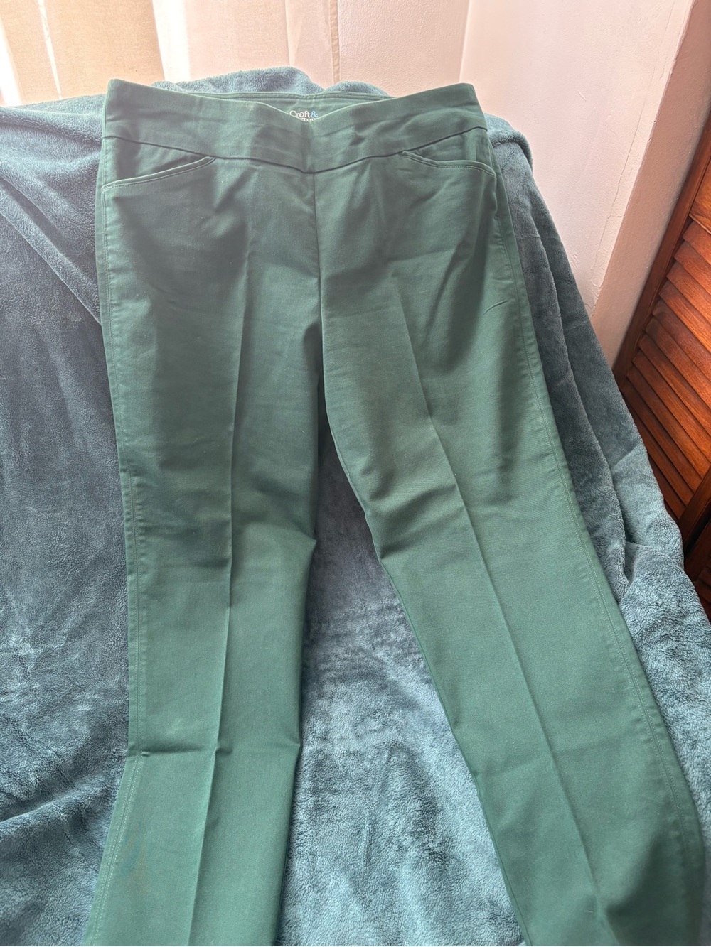 croft & barrow Women's Straight-Leg Jeans in Deep Green